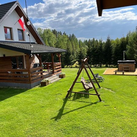 Domek Z Kominkiem Nad Jeziorem Z Jacuzzi Ogrodowym Sumowo  외부 사진