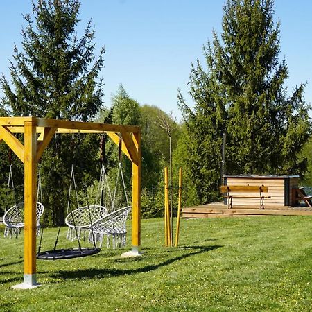 Domek Z Kominkiem Nad Jeziorem Z Jacuzzi Ogrodowym Sumowo  외부 사진